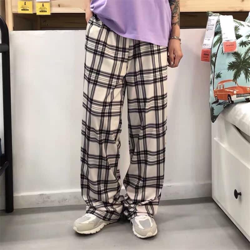 [Mã FAMAYWA giảm 10K đơn 50K] Quần ống suông kẻ caro nhiều màu ulzzang / Quần caro ống rộng nhiều màu unisex | BigBuy360 - bigbuy360.vn