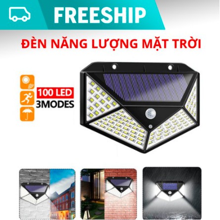 Đèn led năng lượng mặt trời cảm biến 100 led
