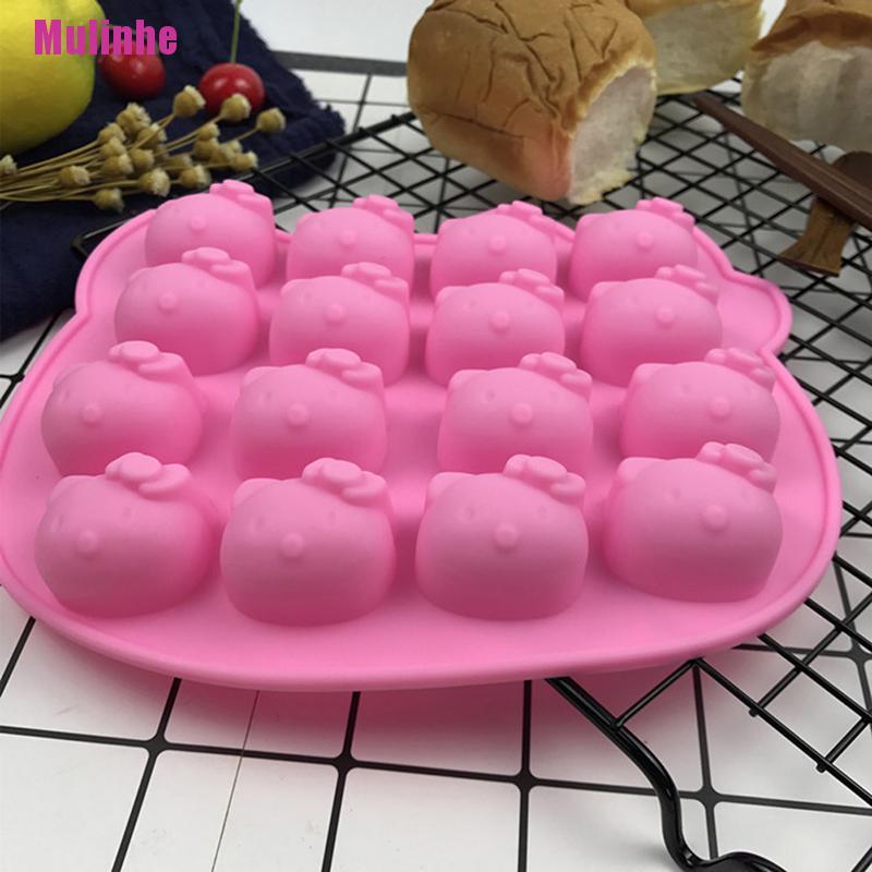 Khuôn silicon tạo hình mèo Kitty làm bánh kẹo thủ công