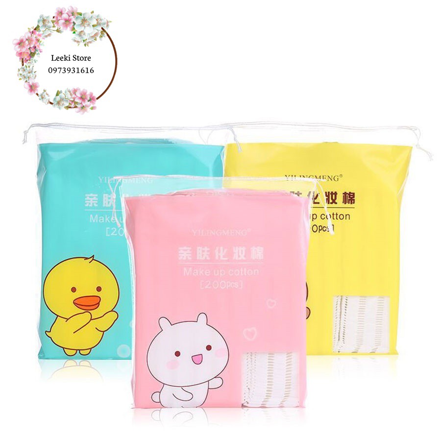 Bông tẩy trang cotton YILINGMENG 200 MIẾNG