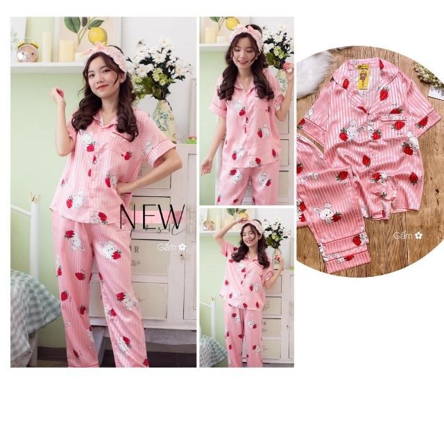 [Mã WAAUG giảm 15% đơn 99k] [Gấm Loại 1] Bộ Đồ Ngủ Nữ Gấm Tay Ngắn Quần Dài Thời Trang Mềm Mát Lạnh Không Nhăn | BigBuy360 - bigbuy360.vn