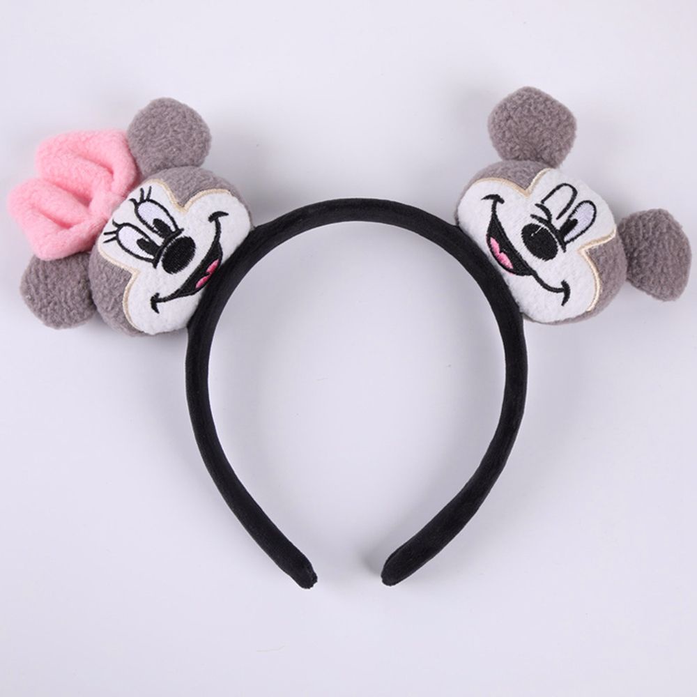 Cài tóc rửa mặt trang điểm vải lông mềm chuột Mickey hoạt hình nhiều màu sắc cho nữ