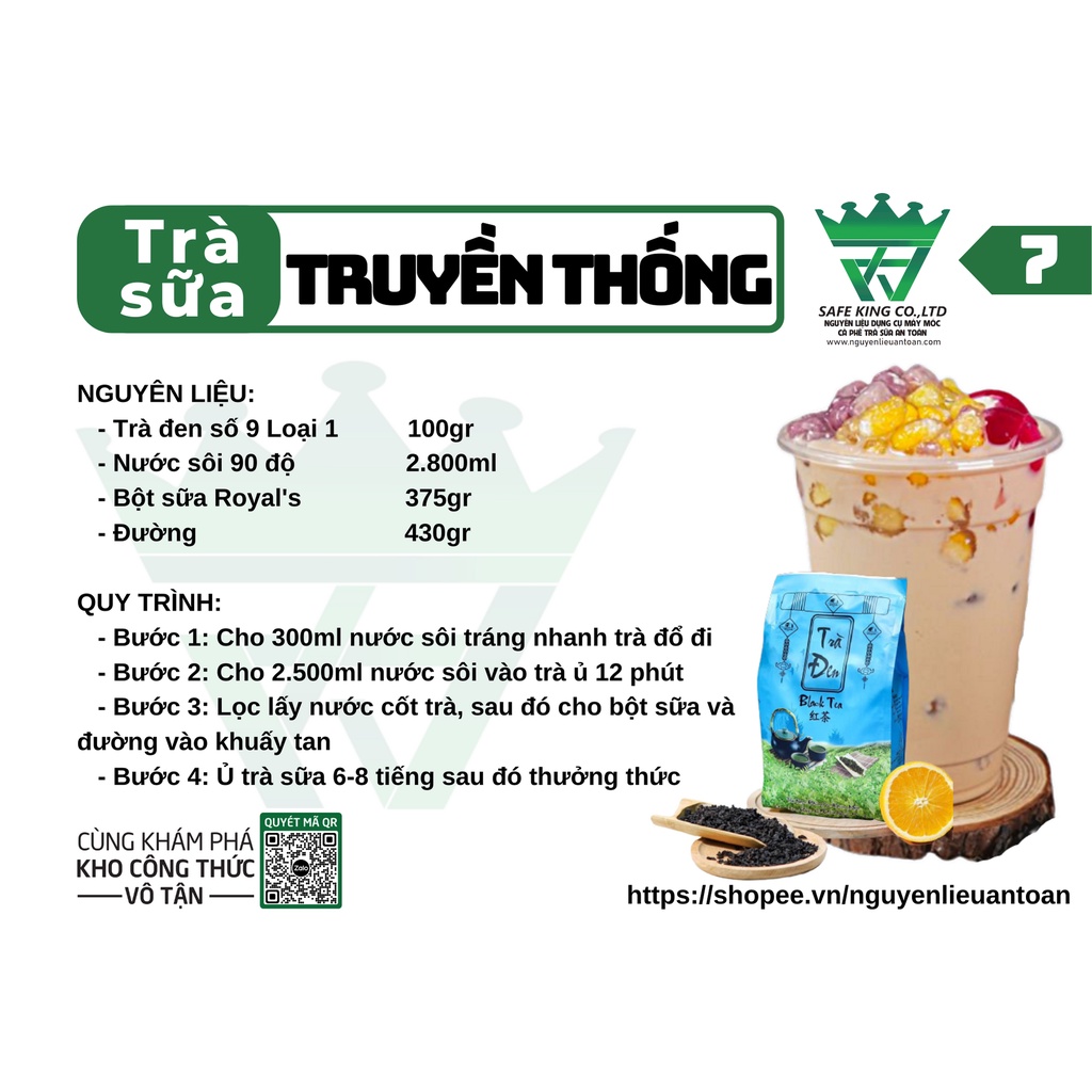 Trà Đen Số 9 Loại 1 Pha Trà Sữa Chuẩn Vị