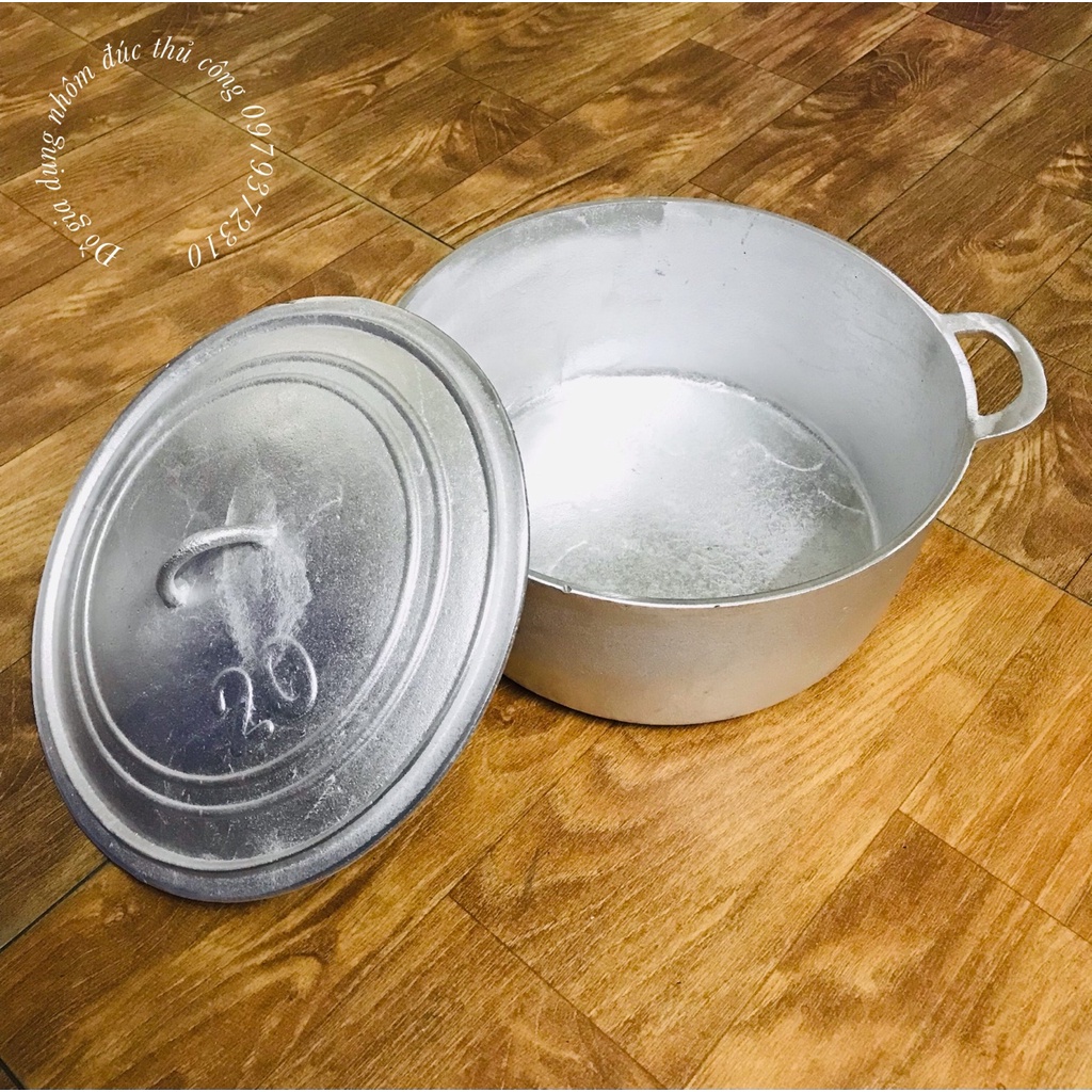 Nồi gang nấu cơm cháy đúc thủ công làng nghề số 20 [đk28cm]