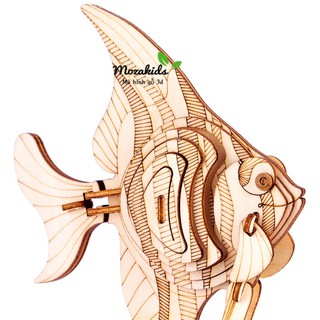 Đồ chơi lắp ráp gỗ 3D Mô hình Cá Vàng AngelFish Laser