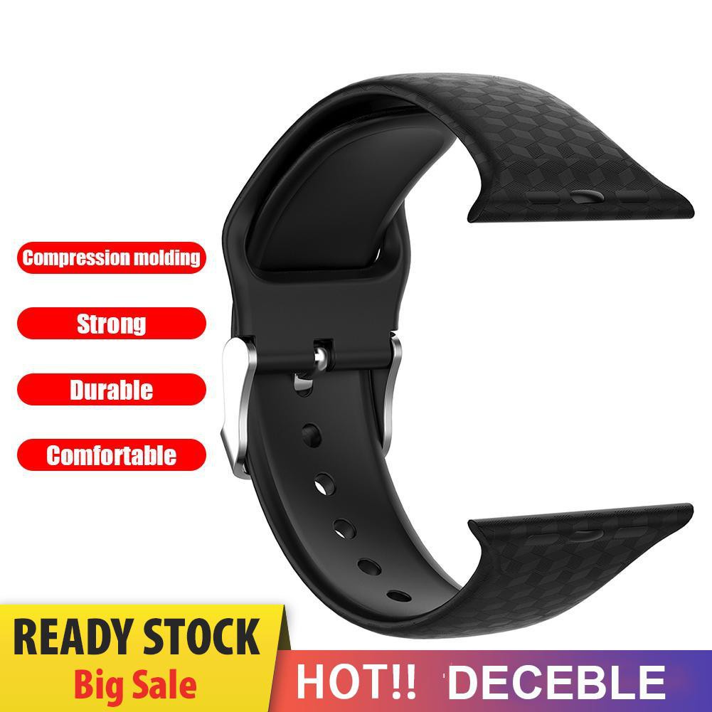 Deceble Silicone 3D Sport Watch Band Bracelet Strap for Apple Watch Series 1/2/3/4