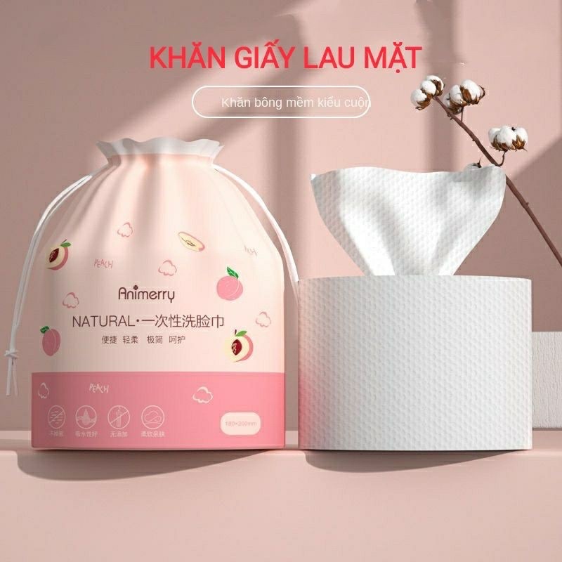 Khăn mặt khô Animerry dùng 1 lần lau khô, lau ướt , Giấy lau mặt dùng một lần Thế Giới Khăn