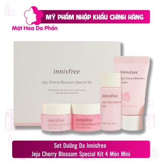 Set Dưỡng Da Innisfree Jeju Cherry Blossom Special Kit 4 Món Mini