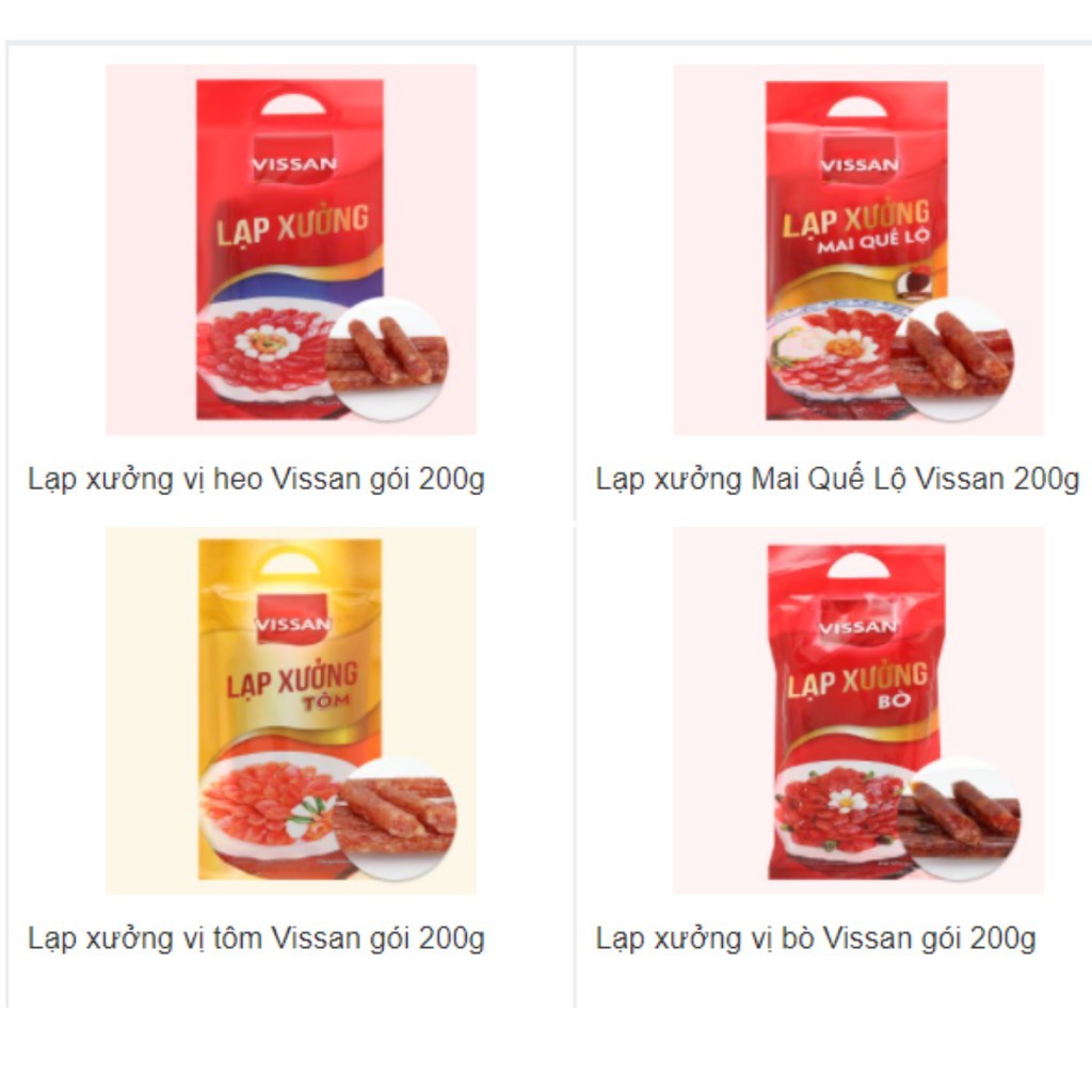 Lạp xưởng tôm Vissan gói 200g - 271