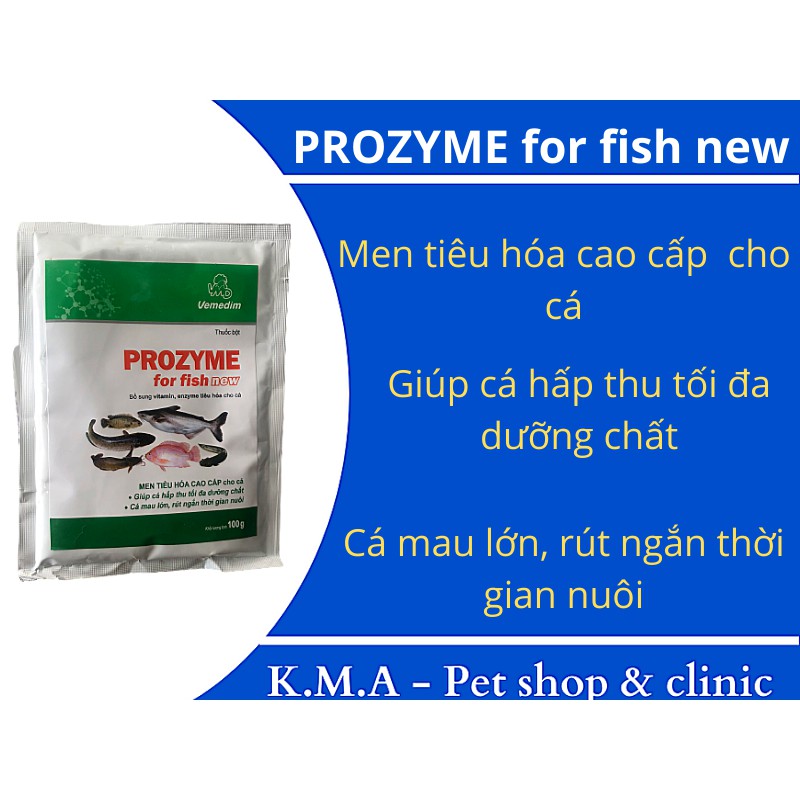 PROZYME FOR FISH 100G bổ sung vitamin enzyme cho cá cảnh, koi, lươn, ếch... thumbnail