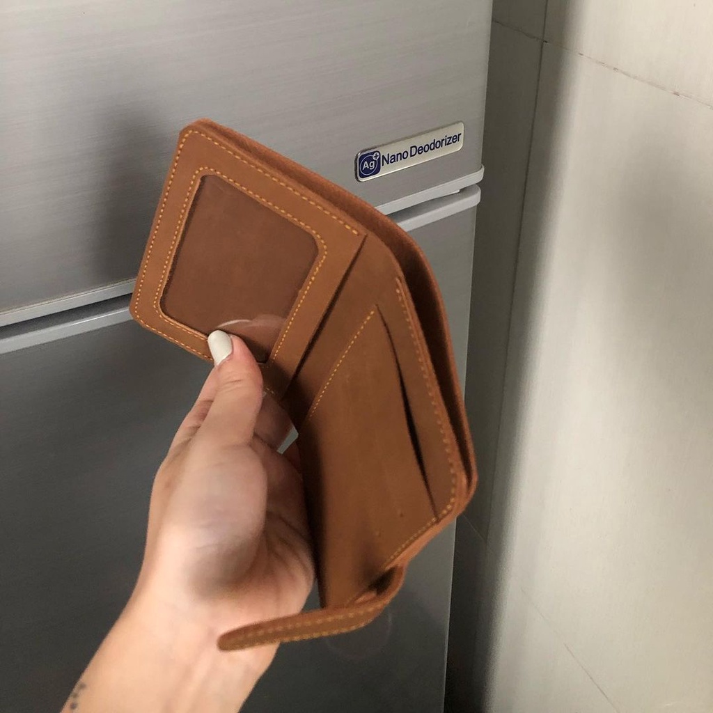 Ví da mini unisex Handmade Handle Wallet Onetothree