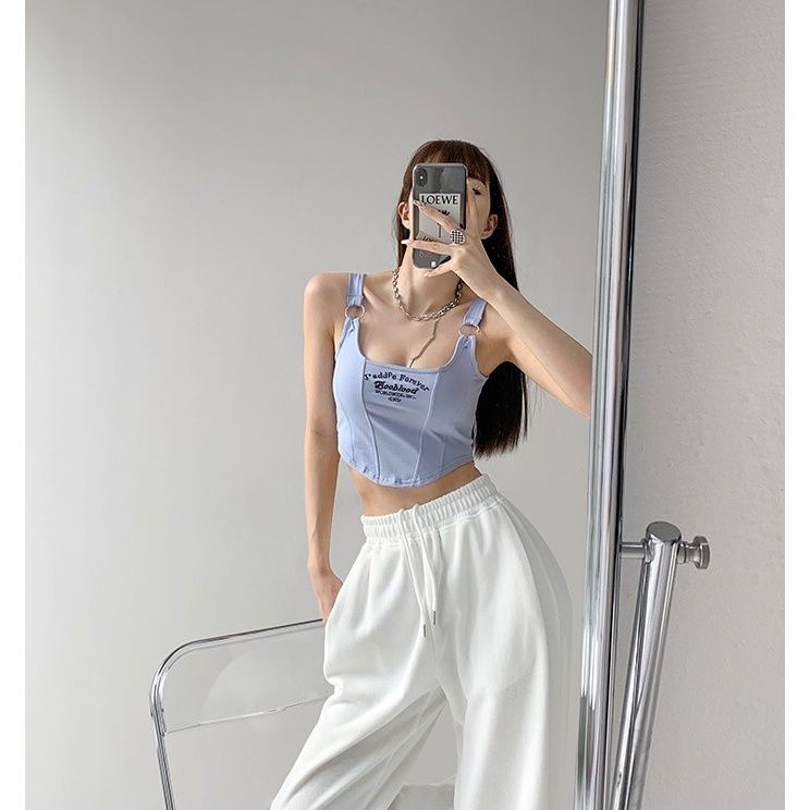 Áo Hai Dây Có Mút Đệm Ngực Thời Trang Quyến Rũ Cho Nữ