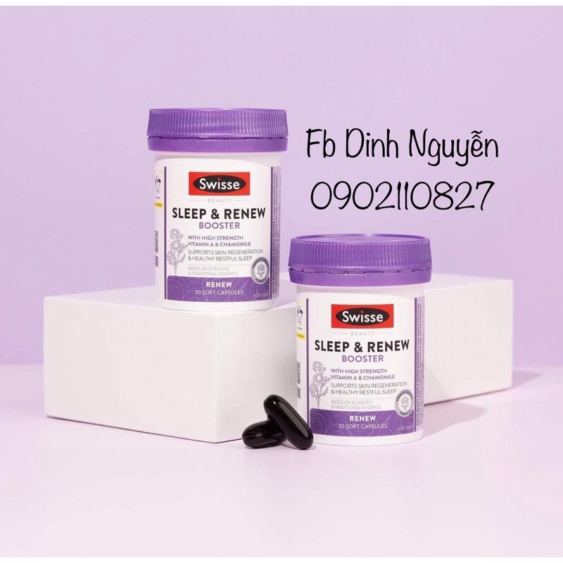 Swisse Sleep & Renew - Đẹp da và ngủ ngon hộp 30 viên