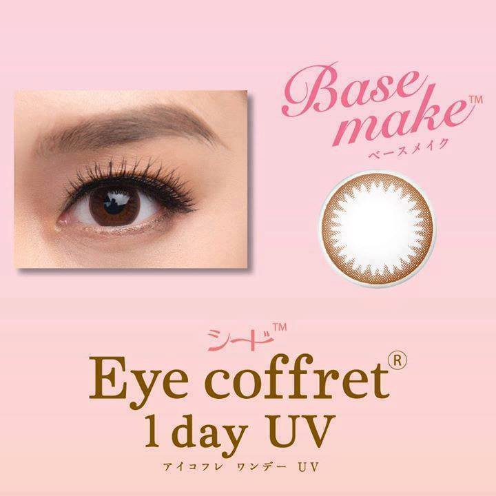 Kính áp tròng Nhật Bản 1 ngày SEED Eye Coffret 1 Day UV màu BASE MAKE độ từ -0.00 đến -12,00