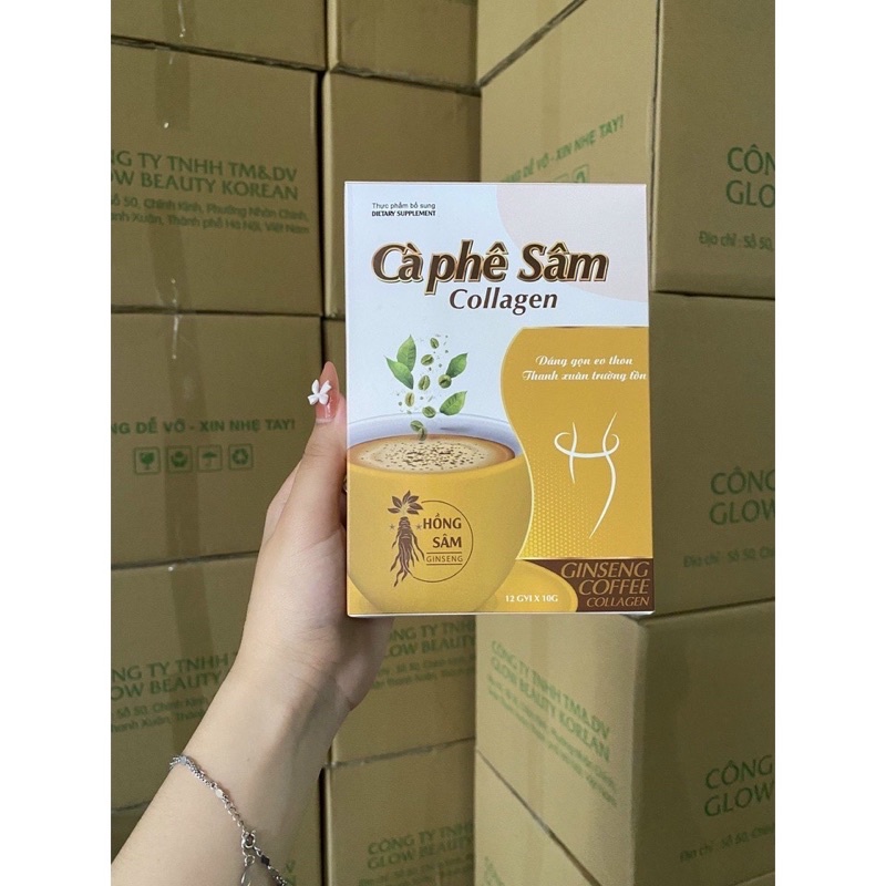 Cà phê sâm collagen giảm cân (hộp 12 gói)
