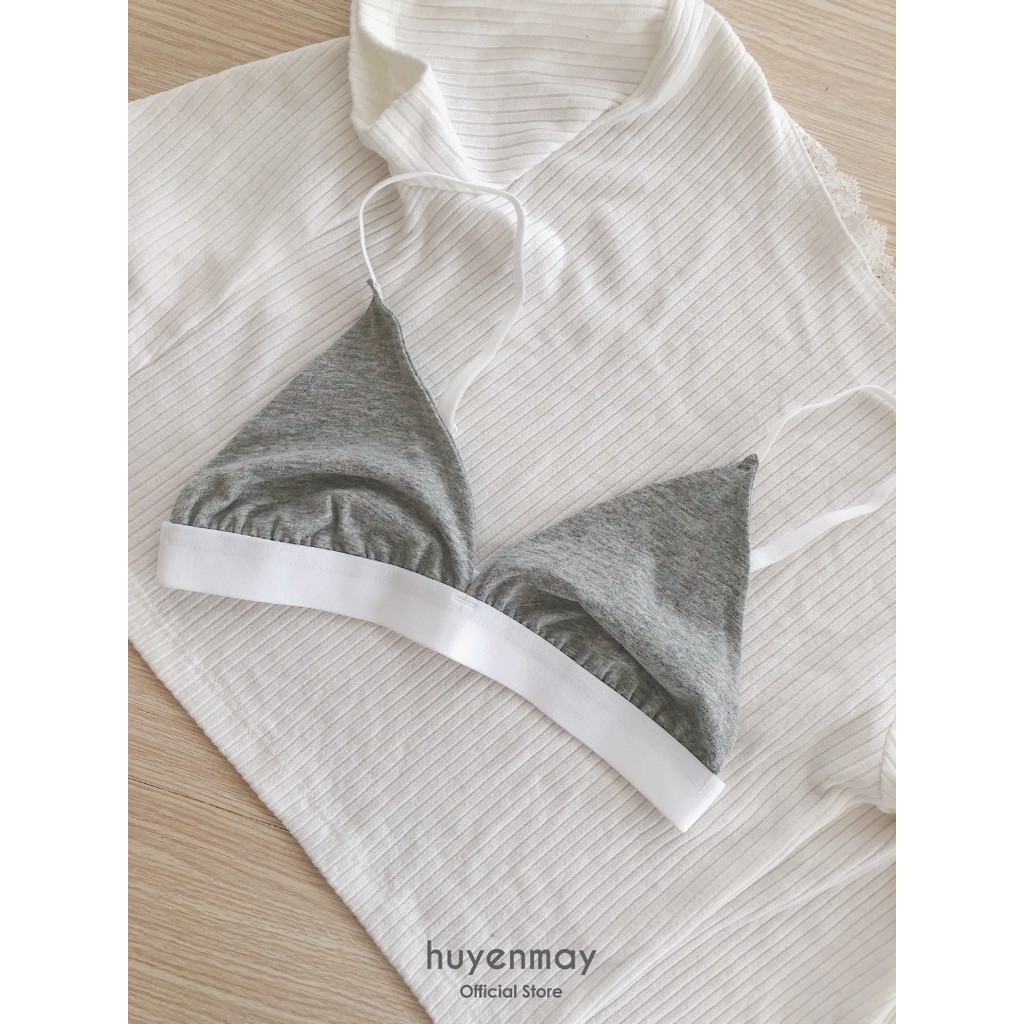 Áo Lót Cotton Móc Gài Huyenmay - Áo Lẻ Xám Than Tre | BigBuy360 - bigbuy360.vn