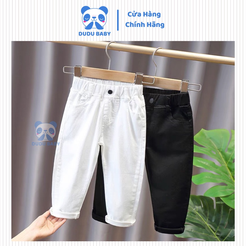Quần kaki bé trai cao cấp Dudu Baby quần dài bé trai trơn co dãn cho bé từ 10-25kg QK01