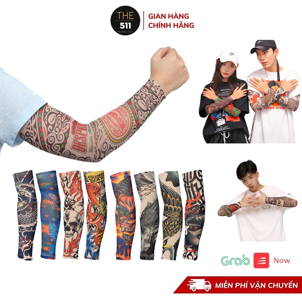 Găng Tay Chống Nắng Hình Xăm Tattoo Nhiều Mẫu Cực Chất