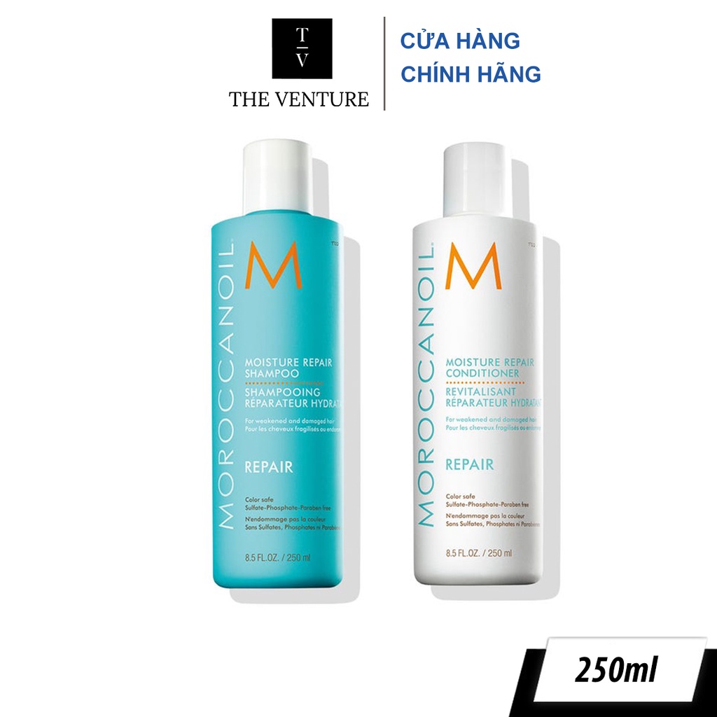 Combo Dầu Gội &amp; Xả Phục Hồi Dưỡng Ẩm Moroccanoil Moisture Repair Chính Hãng