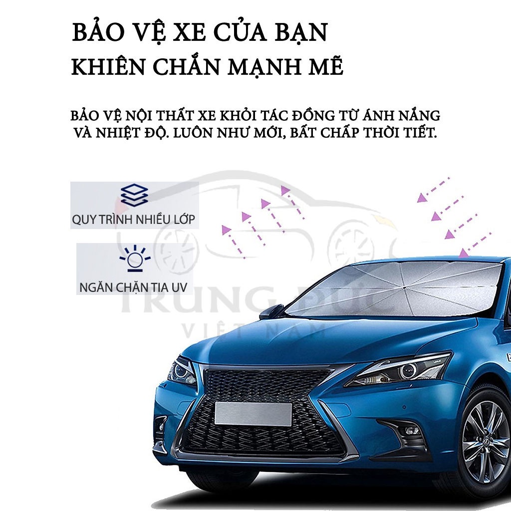 Ô che nắng kính lái ô tô TRUNGDUCVN chống nóng và bảo vệ taplo xe