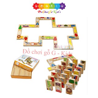 Đồ chơi Domino gỗ nối tiếp 28 chi tiết cho bé