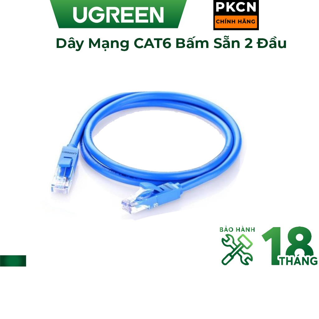 Dây mạng Ugreen CAT6 Bấm sẵn 2 đầu 5m 10m – Hàng chính hãng 11204