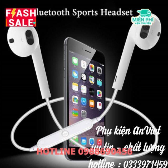 Tai nghe bluetooth không dây S6 thể thao sport - chính hãng - [bảo hành 3 tháng]