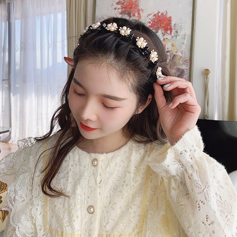 Kẹp tóc đính đá và ngọc trai thời trang cho nữ