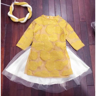 Áo dài cách tân hoa hồng nổi