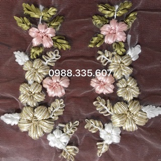 Hoa ruy băng đính áo váy,quần bò ,sơ mi,áo vest