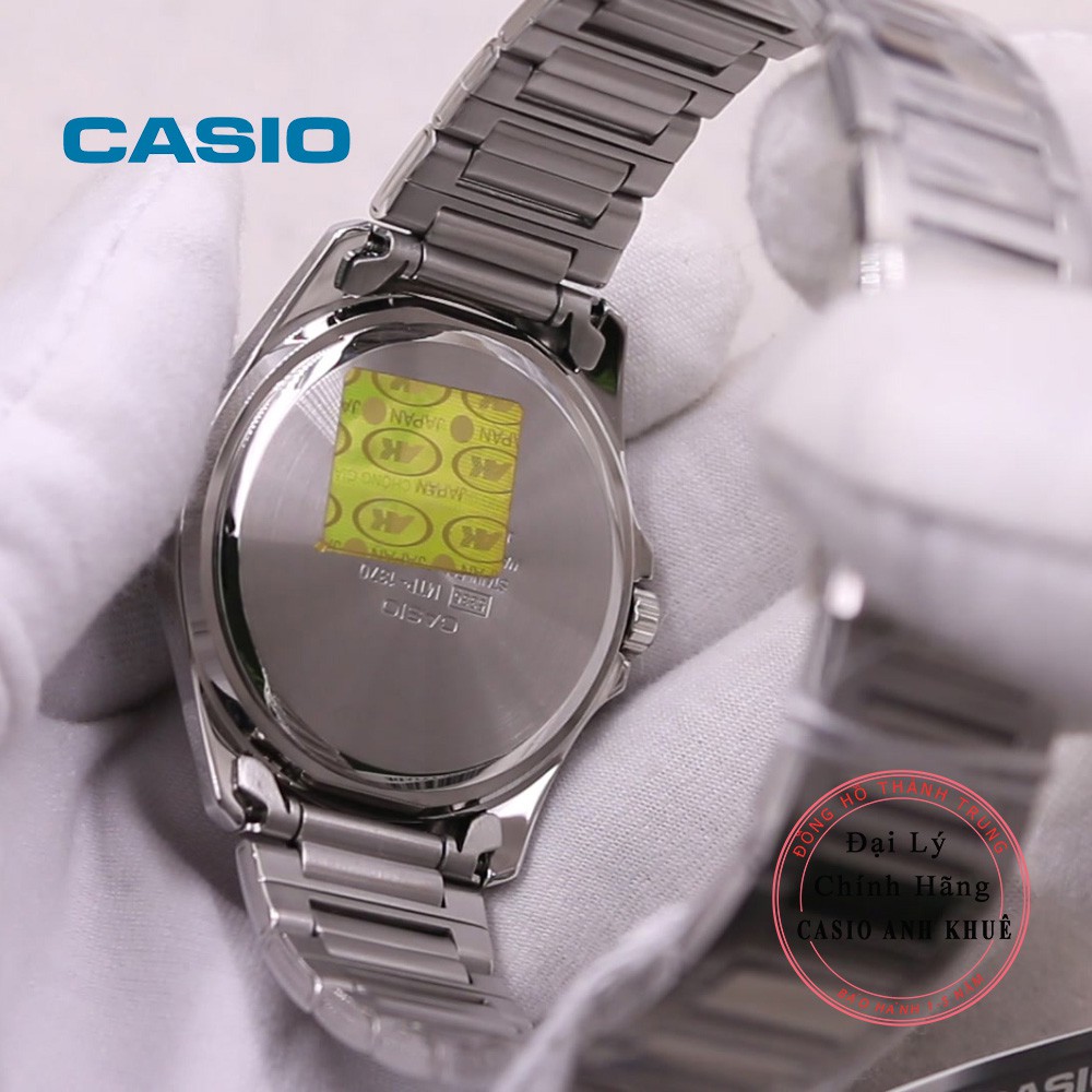 Đồng hồ nam casio MTP-1370D-1A1V dây kim loại mặt đen