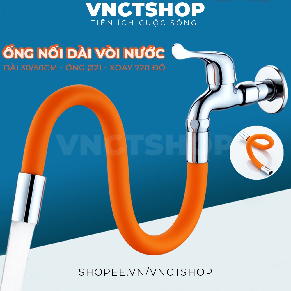 Ống nối dài vòi nước, đầu nối dài vòi nước rửa tay bát chén 30/50cm xoay 360/720 độ uốn cong tiện lợi