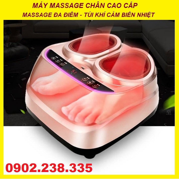 Máy Masage Chân Nhập Khẩu. Máy Massage Bấm Huyệt Lòng Bàn Chân Kết Hợp Các Túi Khí Cảm Biến Nhiệt Hồng Ngoại.