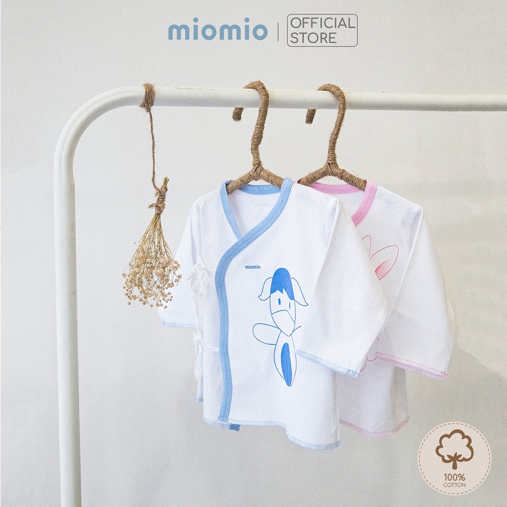 Áo Sơ Sinh Dài Tay, Cài Lệch MIOMIO - Họa Tiết Thỏ Chó Cho Bé Trai, Bé Gái , Vải Cotton