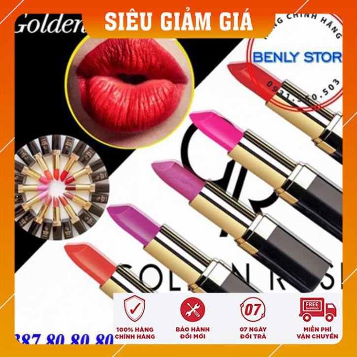Son môi đẹp lipstick golden rose/Son lì cao cấp không lem, không trôi,siêu mềm mượt quyến rũ