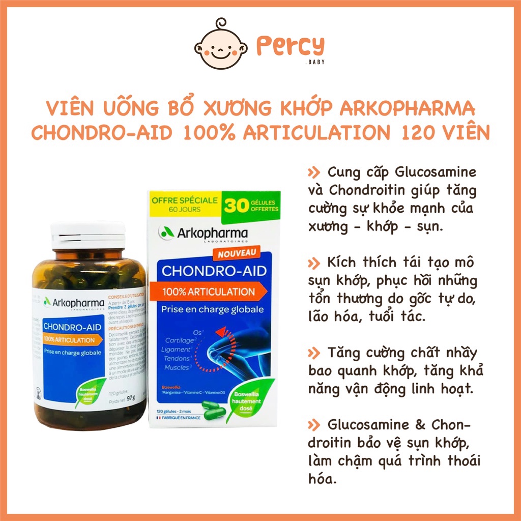 Viên Uống Bổ Xương Khớp Arkopharma Chondro-AID 100% Articulation 120 viên