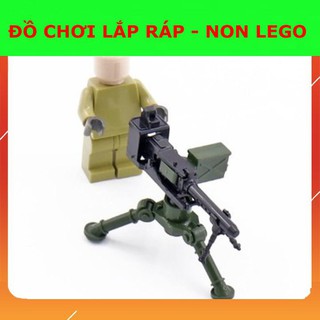 Đồ Chơi  Phụ Kiện MOC Army NO.099 - Vũ Khí M2 Bản Chân Đế Xanh