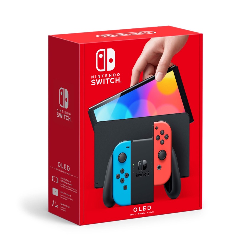 Nintendo Switch OLED Red and b đồ chơi máy chơi game cầm tay online gaming chơi game giá rẻ điện tử cao cấp hiện đại A12