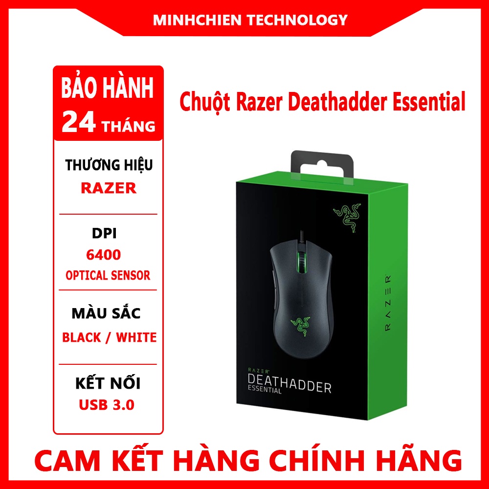 Chuột Gaming Có Dây Razer Deathadder Essential Mới 100% - Chính Hãng ( Bảo Hành 2 Năm )