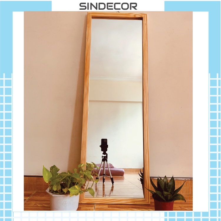 Gương đứng soi toàn thân, gương treo tường hoặc dựa 40x1m2 Sindecor