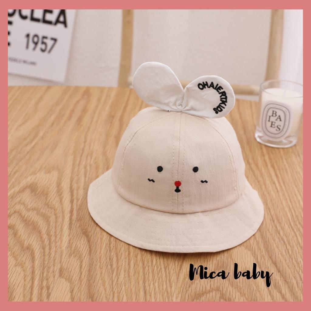 Mũ tai bèo hình chuột đính nơ đáng yêu cho bé Mica Baby MH136