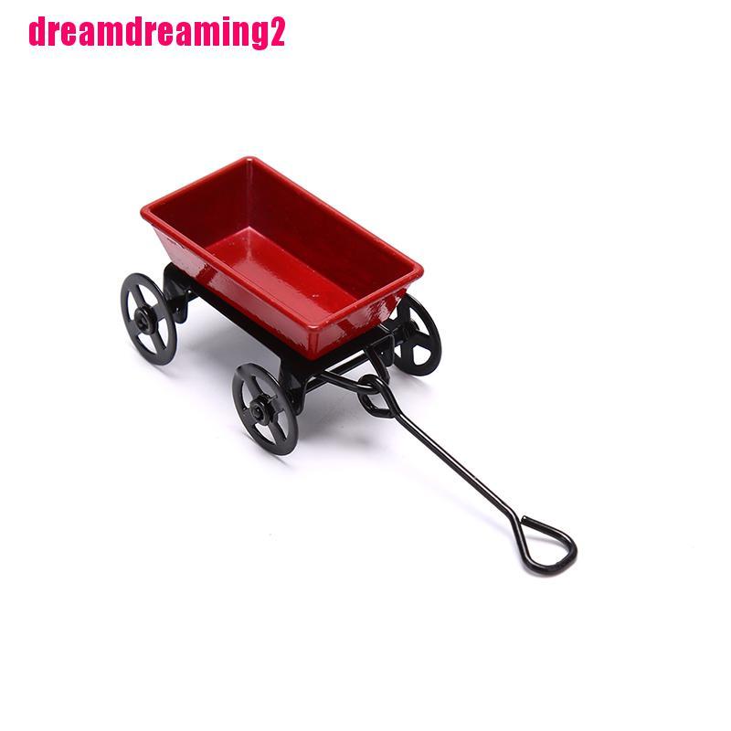 Mô Hình Xe Đẩy Em Bé Màu Đỏ Tỉ Lệ 1: 1 Dùng Trang Trí Nhà Búp Bê