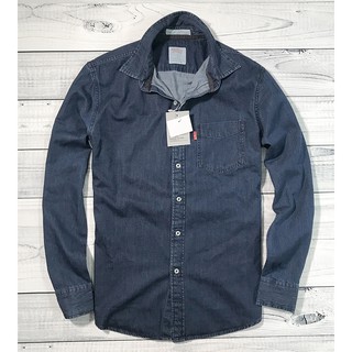 Áo sơ mi nam tay dài Denim LEVIS màu xanh đậm cao cấp - Đẳng Cấp Thời Trang