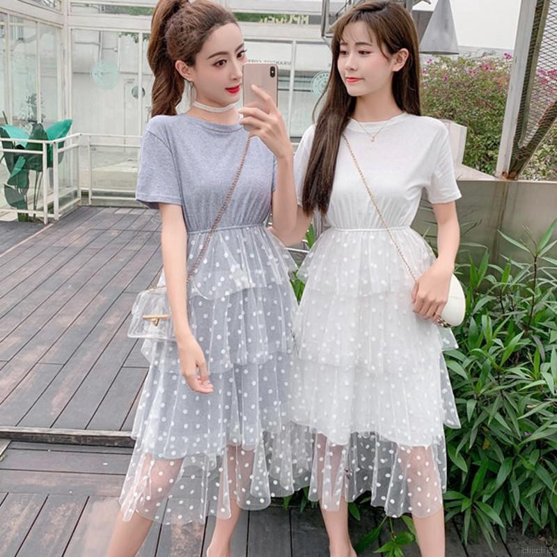 Đầm xòe lưng cao nhiều lớp dự tiệc cho nữ