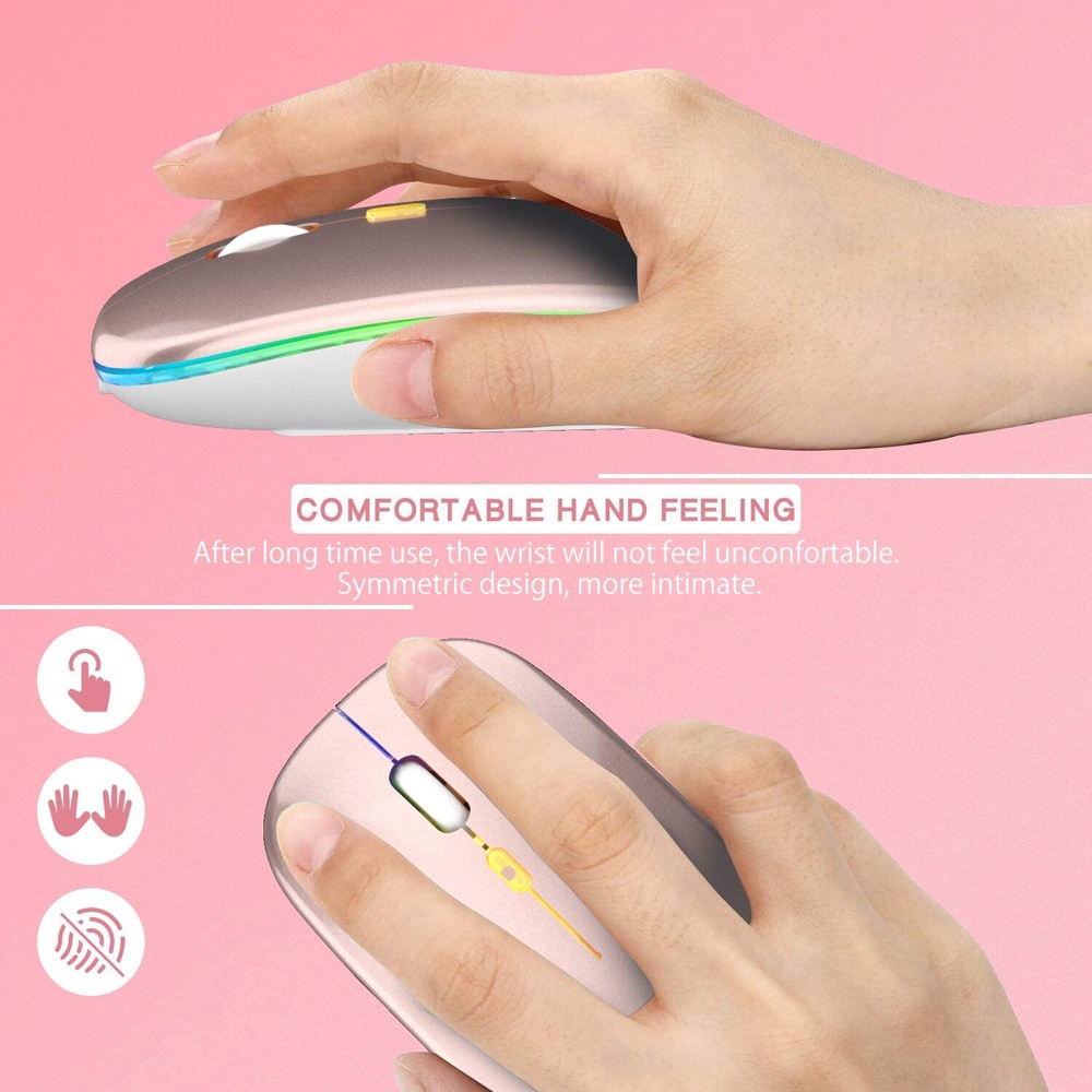 Chuột không dây IVORY 2.4G có đèn LED nền chuyên dụng cho chơi game