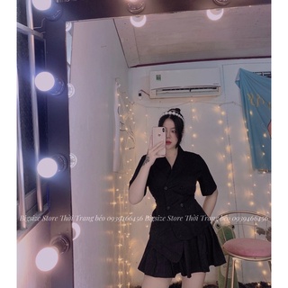 SET VÁY ÁO VEST LỆCH TÀ [ BIGSIZE 60-90KG ]