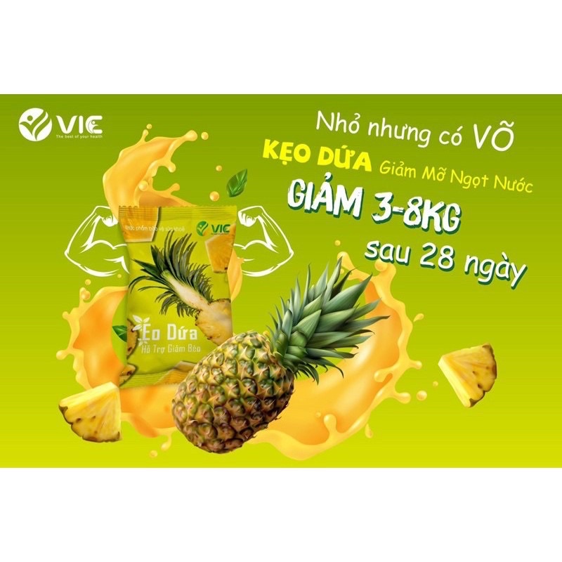 (Chính hãng) Kẹo dứa giảm cân đẹp da VIC