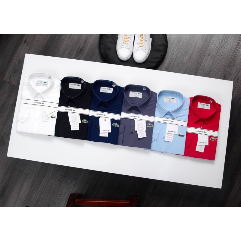 Áo Sơ Mi Dài Tay Thêu Hình Cá Sấu Siêu Đỉnh, Form Ôm Công Sở 100% Cotton Cao Cấp- LOUIS SHOP