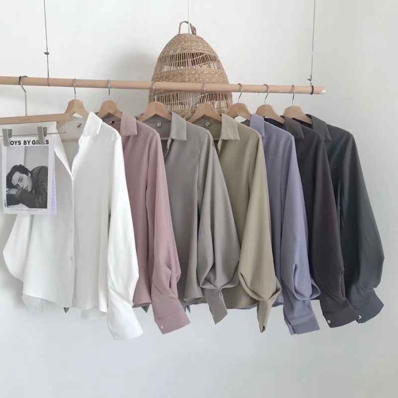 107 ÁO SƠ MI CỔ ĐỨC DÚM CỔ TAY