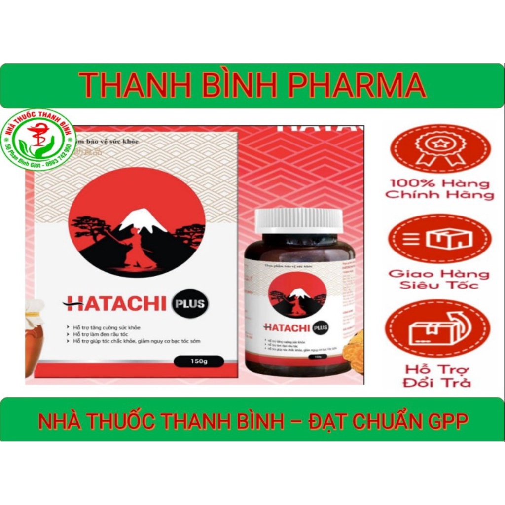 HATACHI PLUS - Hỗ Trợ Ngăn Ngừa Tóc Bạc, Giảm Gãy Rụng Và Bổ Máu
